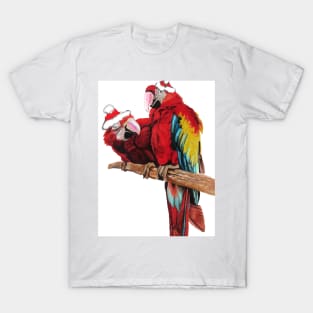 Here Comes Santa Macaws! Christmas Macaw T-Shirt